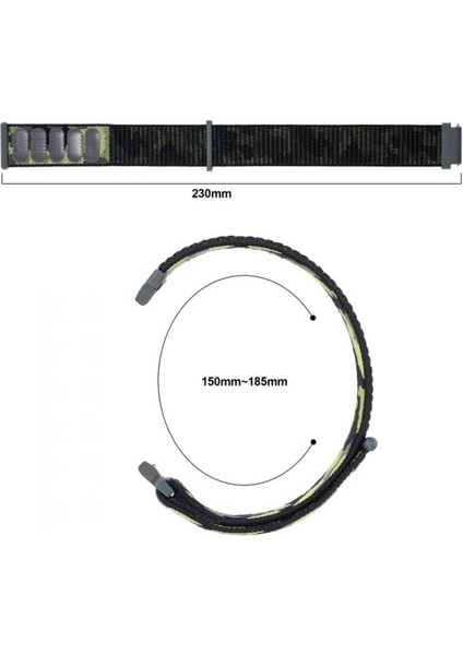 Samsung Galaxy Watch 5 40MM Kordon Cırtcırt Asker Desenli Kumaş Ayarlanabilir Pembe Koyu modelleri