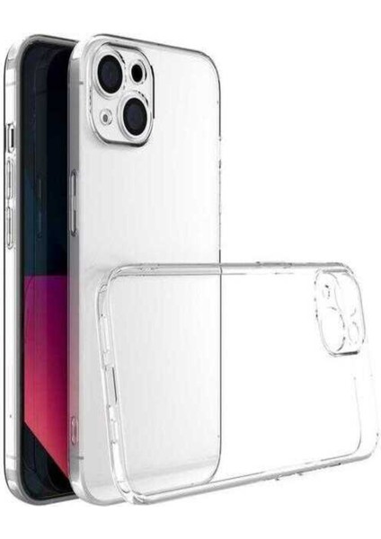 Apple iPhone 14 Plus Kapak Kamera Korumalı Süper Silikon Şeffaf Kılıf