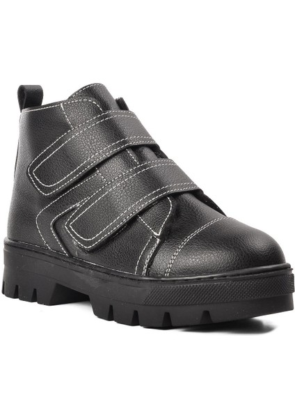 Arz 2301004-F Siyah Içi Kürklü Cırtlı Çocuk Bot