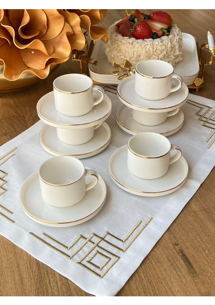 Türk Kahve Fincanı Modern Gold 6 Kişilik 12 Parça fiyatları