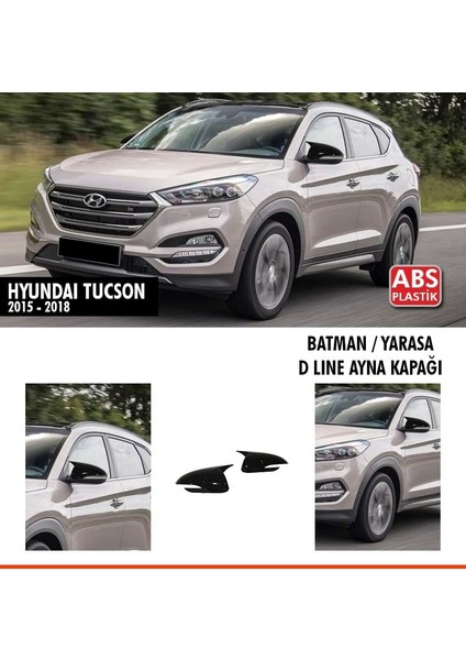 Tucson Batman Yarasa Ayna Kapağı Piano Black / 2015-2018