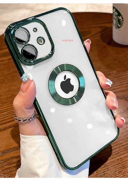 iPhone 12 Uyumlu Köşeleri Renkli Şeffaf Kamera Korumalı Silikon Luxury Telefon Kılıfı