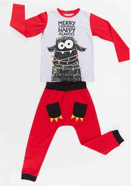 Yılbaşı Canavarı Erkek Çocuk Pantolon Takım modelleri