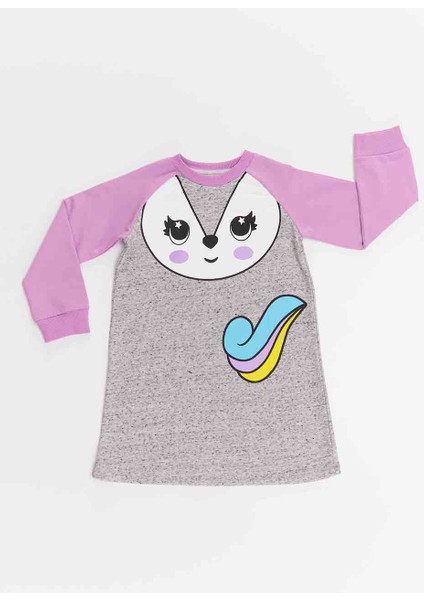 Unicorn Fox Kız Çocuk Elbise