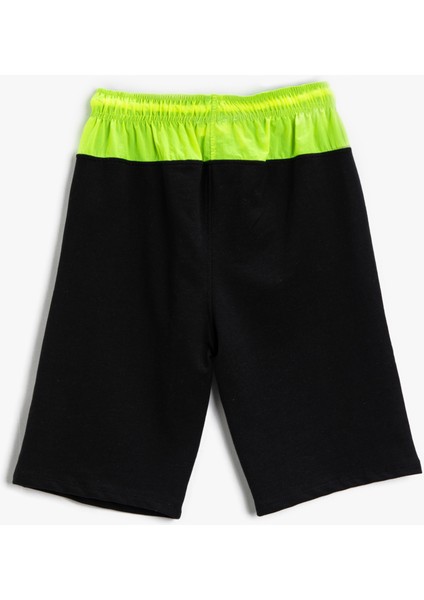 Kontrast Renkli Şort Beli Bağlamalı fiyatları