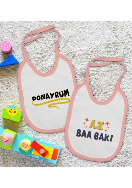 Kids Az Baa Bak ve Donayrum Tasarımlı 2’li Pembe Mama Önlüğü-1 fiyatları