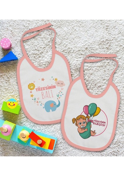 Kids Tiize Tasarımlı 2’li Pembe Mama Önlüğü-1 fiyatları