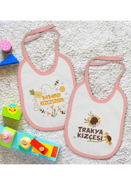 Kids Kızçe Tasarımlı 2’li Pembe Mama Önlüğü-1 fiyatları
