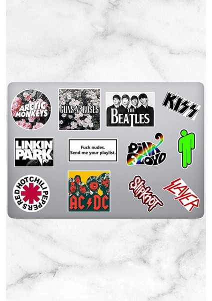 Müzik Temalı Laptop Sticker 12 Adet