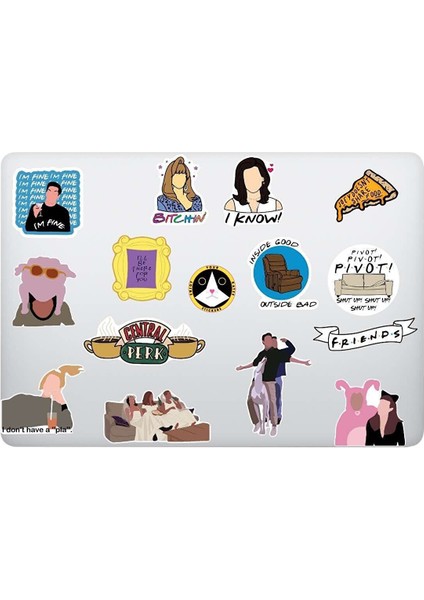 Friends Temalı Laptop Notebook Tablet Sticker Seti (14 Adet)