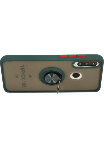 Huawei Y6P Kılıf Montreal Yüzüklü Silikon Kapak - Yeşil 300099 modelleri