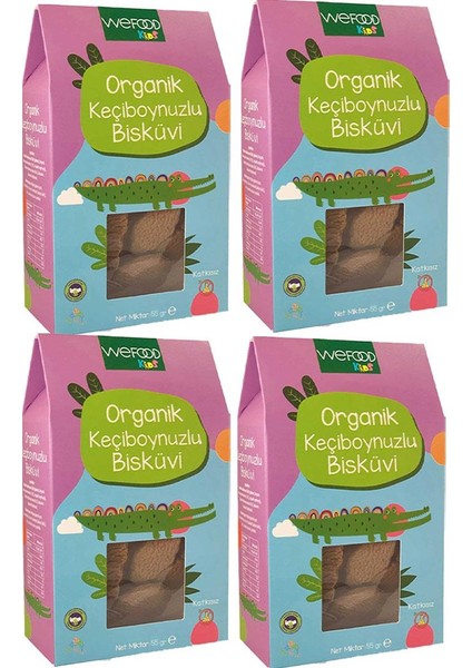 Kids Organik Keçiboynuzlu Bisküvi 4 x 55 gr