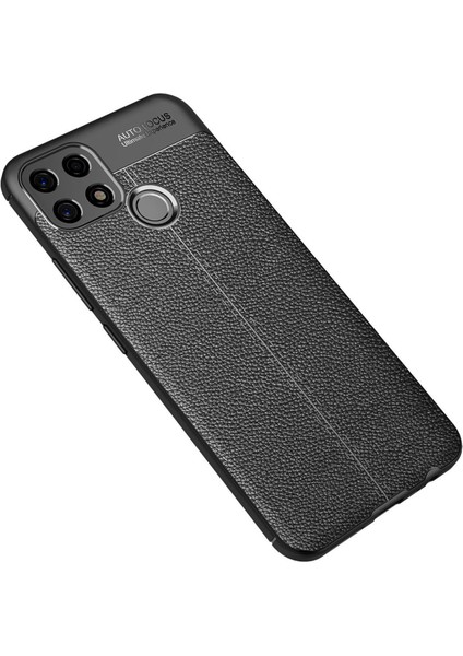 Oppo A15 Kılıf Focus Derili Silikon - Siyah 300099 fiyatları