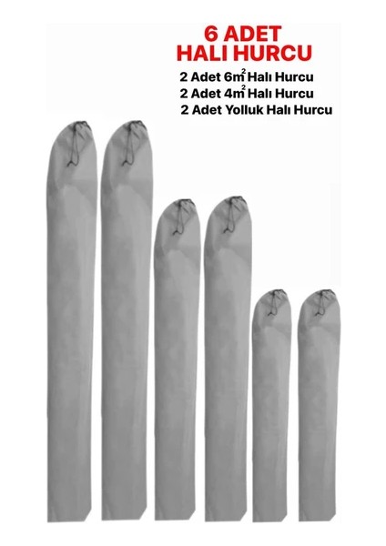 6 Adet Halı Hurcu, Halı Kılıfı, Halı Koruyucu, Halı Ambalajı