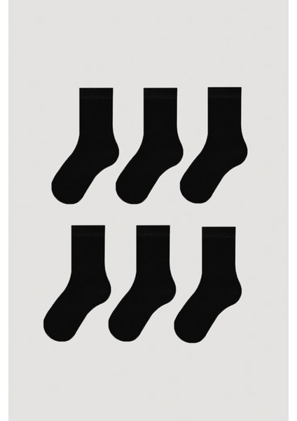 6'lı Unisex Pamuk Soket Çorap