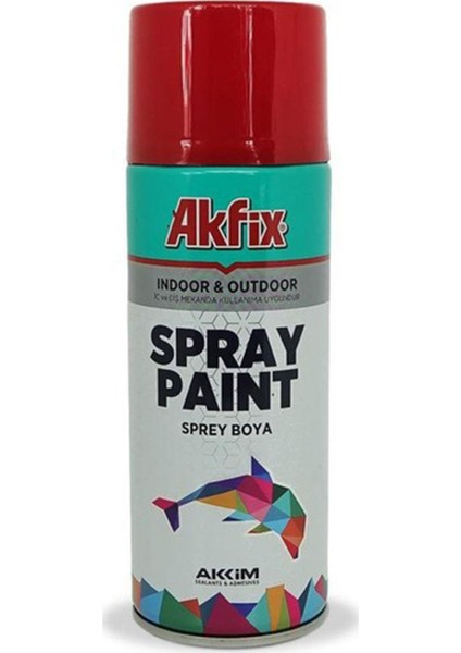 Akfix Efektli Akrilik Sprey Boya Parlak Kırmızı 400 ml