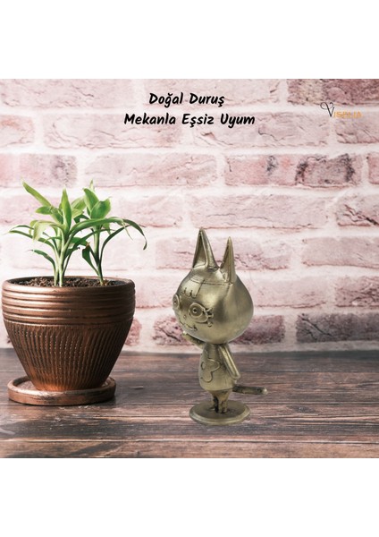 Dekoratif Küçük Kedi Biblo Heykel El Yapımı Hediyelik Süs Eşyası Sevimli Model Tasarım Ürünü modelleri