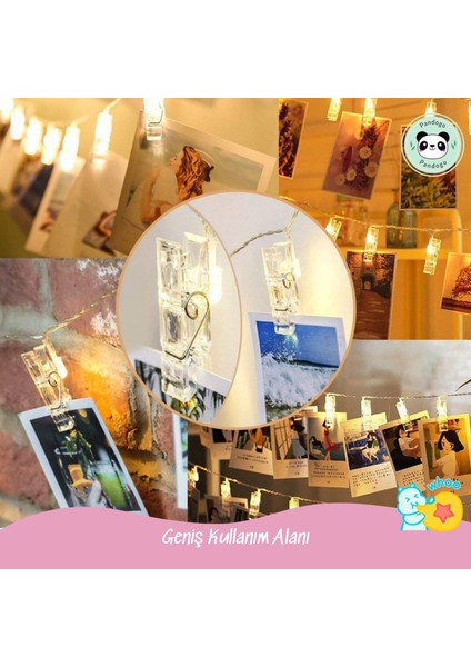 LED Mandal Işık Mandal LED Fotoğraf Aydınlatması LED 1,5m 10 Adet LED Pilli fırsatları