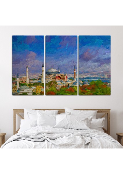 Sultan Ahmet Camii Yağlıboya Görünüm Kanvas Tablo ( Tek Parça ) fiyatları