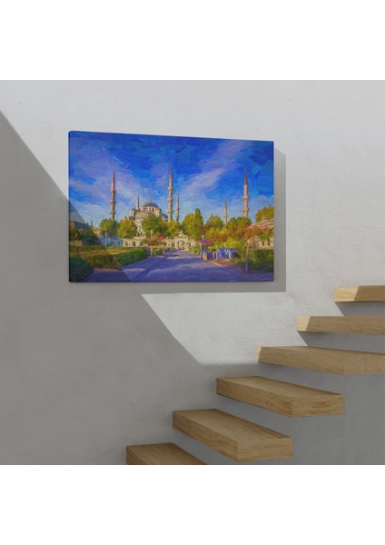 Sultan Ahmet Camii Yağlıboya Görünüm Kanvas Tablo ( Tek Parça ) fırsatları