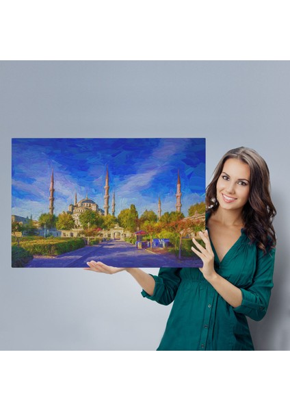 Sultan Ahmet Camii Yağlıboya Görünüm Kanvas Tablo ( Tek Parça ) indirimleri