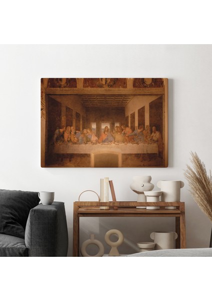 Da Vinci'nin Son Akşam Yemeği Kanvas Tablo ( Üç Parça )
