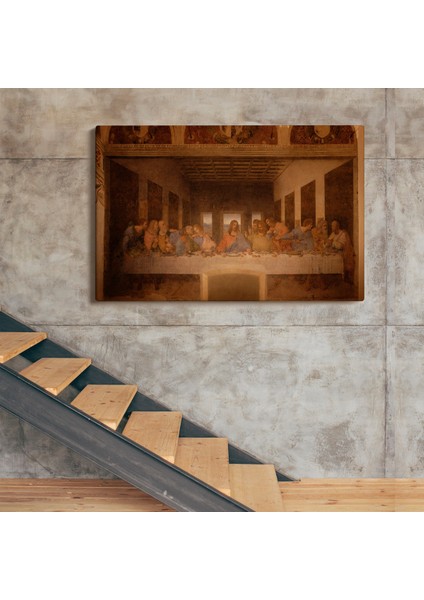 Da Vinci'nin Son Akşam Yemeği Kanvas Tablo ( Üç Parça )