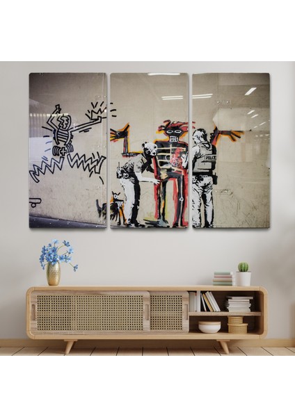 Bansky Grafitiyi Arayan Polisler Kanvas Tablo ( Tek Parça ) fiyatları
