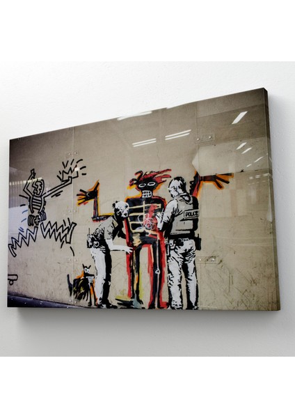 Bansky Grafitiyi Arayan Polisler Kanvas Tablo ( Tek Parça ) fırsatları