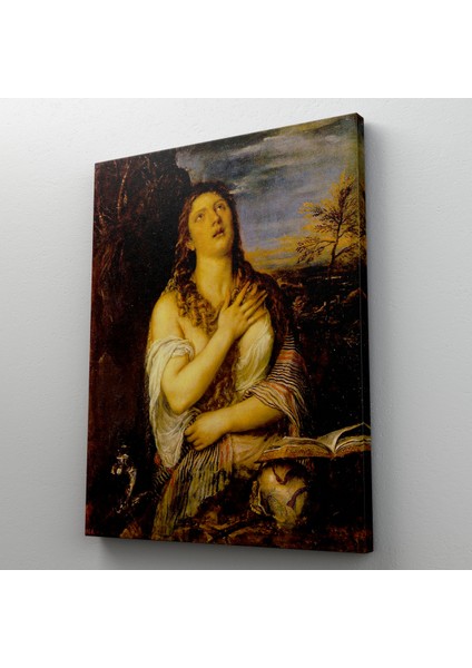 Titian Tiziano Vecellio'un 'tövbe Eden Magdalene' Eseri Kanvas Tablo