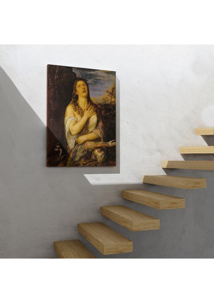 Titian Tiziano Vecellio'un 'tövbe Eden Magdalene' Eseri Kanvas Tablo