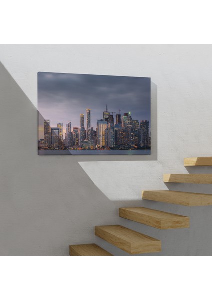 Kanada Toronto Manzarası Kanvas Tablo ( Üç Parça ) modelleri