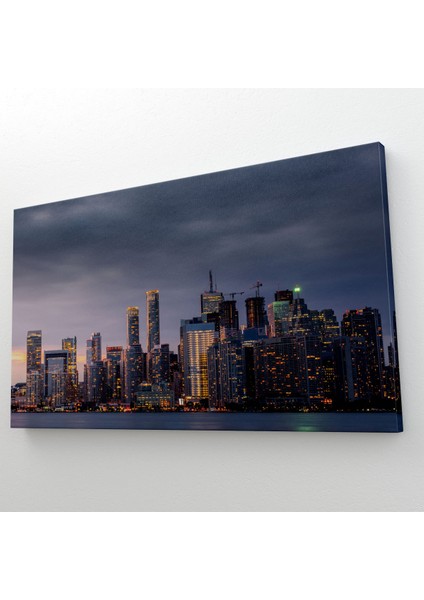 Kanada Toronto Manzarası Kanvas Tablo ( Üç Parça ) fırsatları