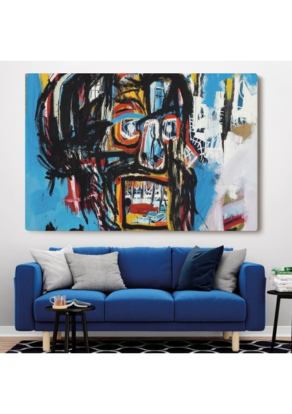 Lilafil Jean Michel Basquiat'in Untitled Kafatası Kanvas Tablo ( Tek Parça )