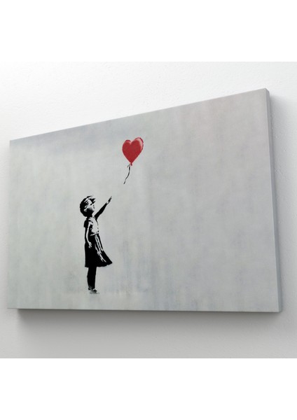 Banksy Kırmızı Balonu Uçup Giden Kız Kanvas Tablosu fırsatları