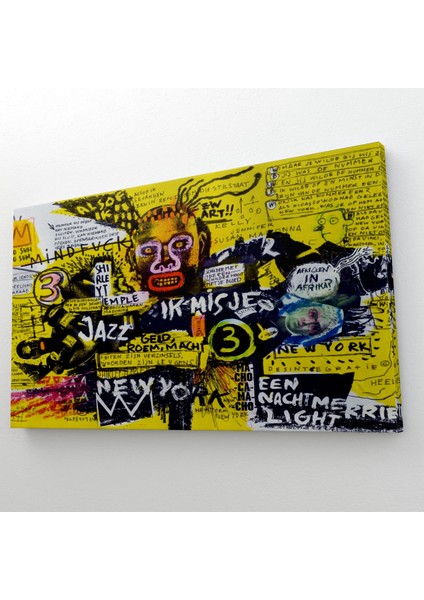 Jean Michel Basquiat Şehir Sanatı Kanvas Tablo ( Üç Parça ) fırsatları