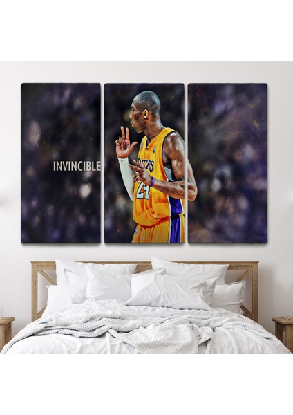 Lilafil Kobe Bryant Invincible Black Mamba Kanvas Tablo ( Tek Parça )