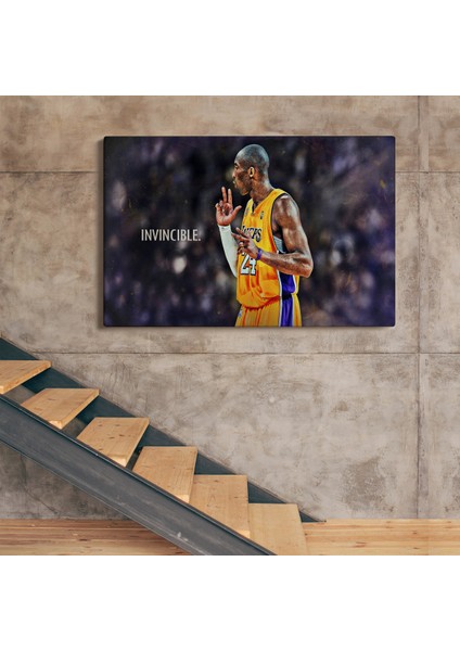 Lilafil Kobe Bryant Invincible Black Mamba Kanvas Tablo ( Tek Parça )