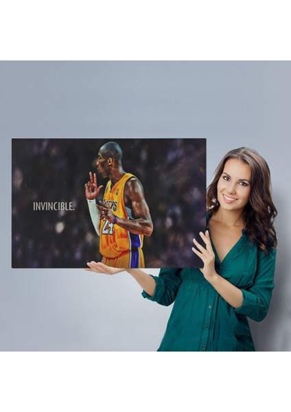 Lilafil Kobe Bryant Invincible Black Mamba Kanvas Tablo ( Tek Parça )