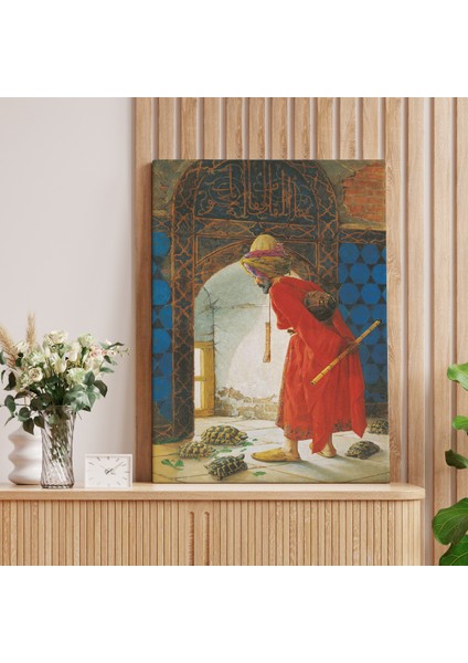 Osman Hamdi Bey'in Kaplunbağa Terbiyecisi Isimli Eseri Kanvas Tablo