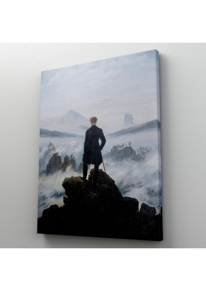 Caspar David Friedrich'in Sis Denizinin Üstündeki Gezgin Isimli Eseri Kanvas Tablo modelleri
