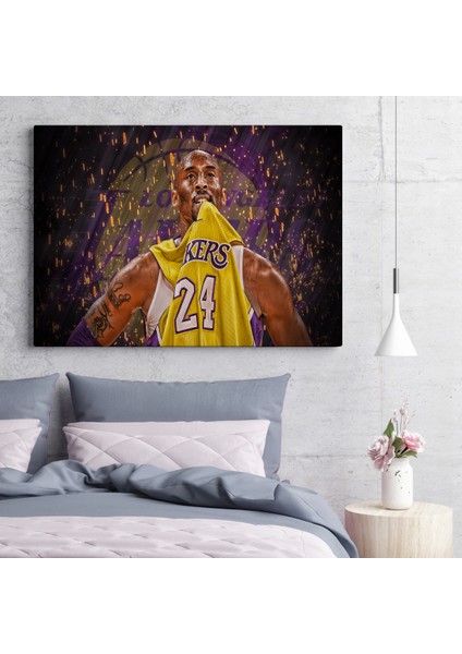 Lilafil Kobe Bryant Los Angeles Lakers Kanvas Tablo / Black Mamba ( Tek Parça )