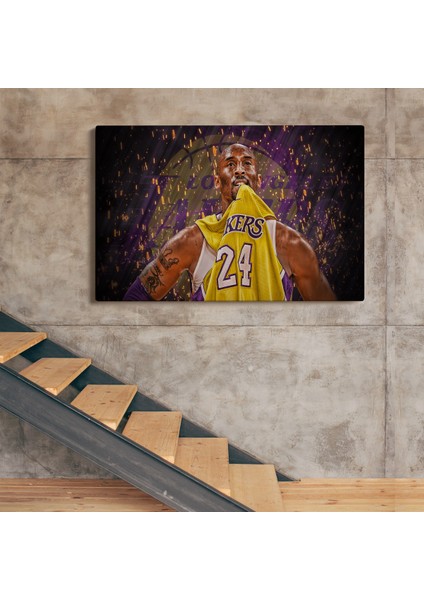 Lilafil Kobe Bryant Los Angeles Lakers Kanvas Tablo / Black Mamba ( Tek Parça )