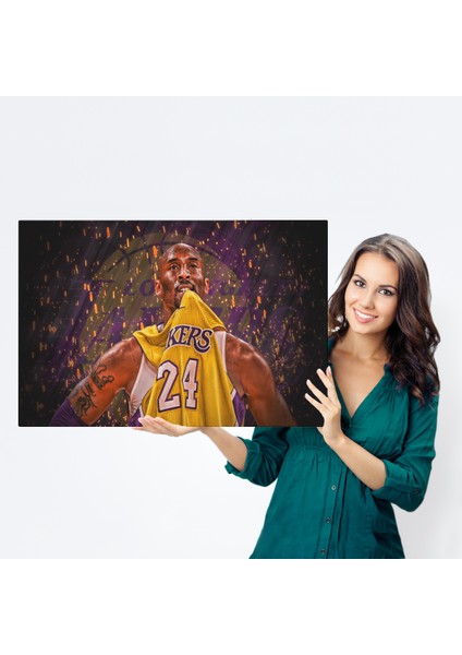 Lilafil Kobe Bryant Los Angeles Lakers Kanvas Tablo / Black Mamba ( Tek Parça )