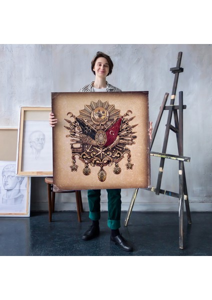 Osmanlı Tuğrası Dekoratif Kanvas Tablo 1060 indirimleri