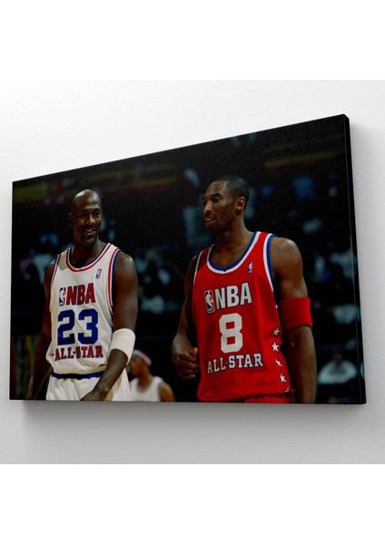 Michael Jordan ve Kobe Bryant Kanvas Tablo (Üç Parça)