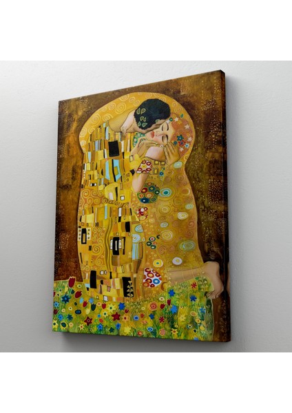 Gustav Klimt'in The Kiss Isimli Eseri Kanvas Tablo