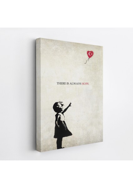 Banksy Kırmızı Balonlu Kız Dekoratif Modern Kanvas Tablo modelleri