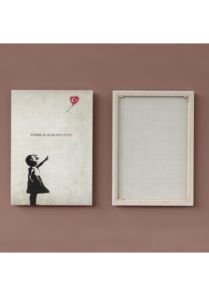 Banksy Kırmızı Balonlu Kız Dekoratif Modern Kanvas Tablo fırsatları