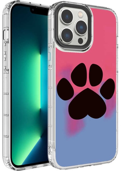 Apple iPhone 14 Pro Uyumlu Kılıf Kamera Korumalı Desenli Pati,paw Sert Silikon